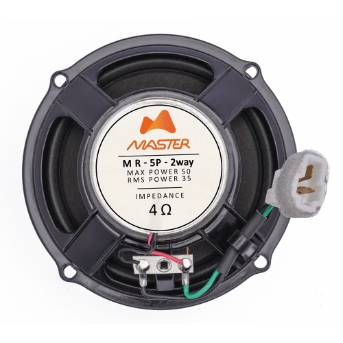 بلندگوی پلیمری پراید 5 اینچ توییتردار ماستر مدل MR5P2WAY (نمای پشت)