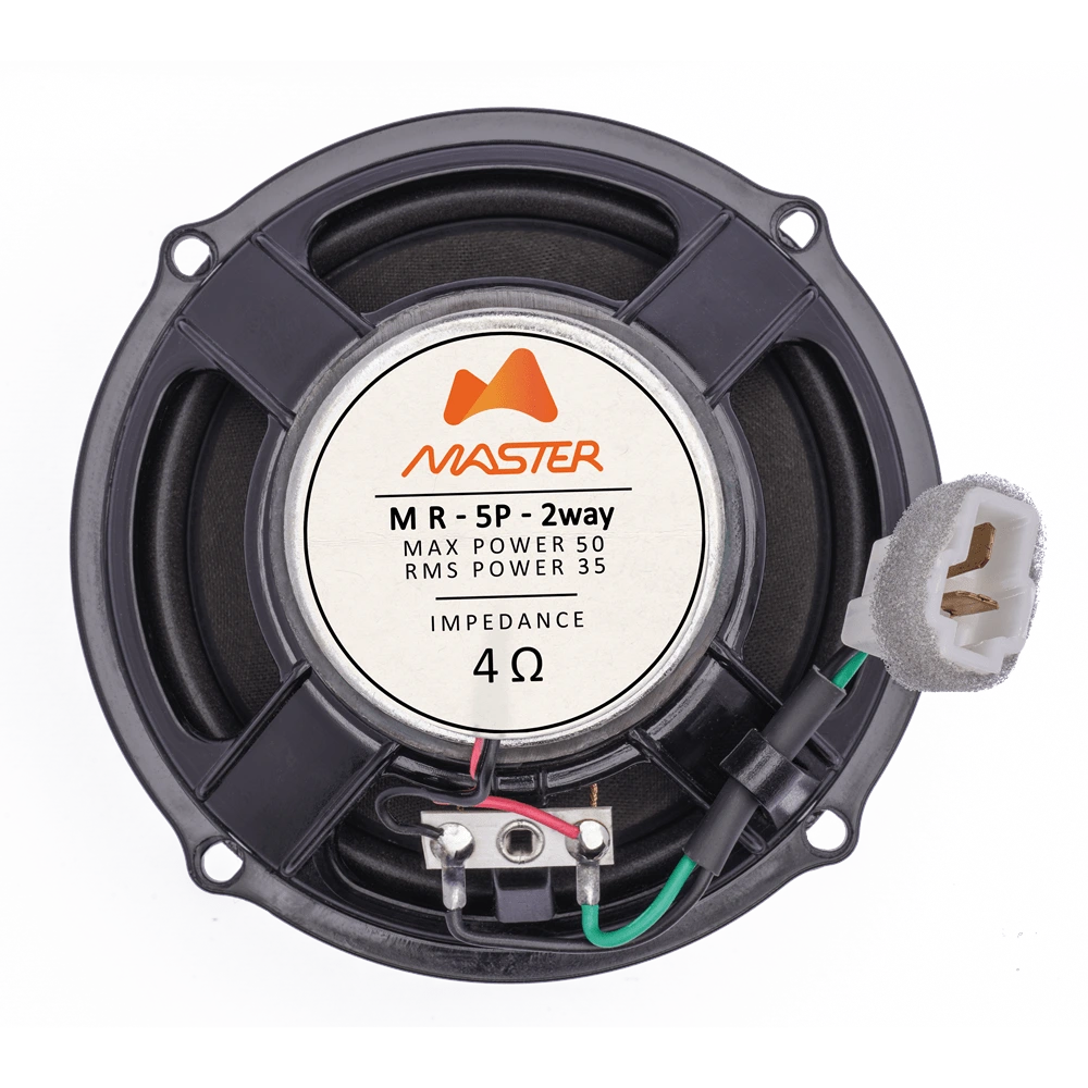 بلندگوی پلیمری پراید 5 اینچ توییتردار ماستر مدل MR5P2WAY (نمای پشت)