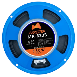 بلندگوی ماستر 6.5 اینچ فلزی میدرنج رنگ آبی مدل MR-620B (نمای پشت)